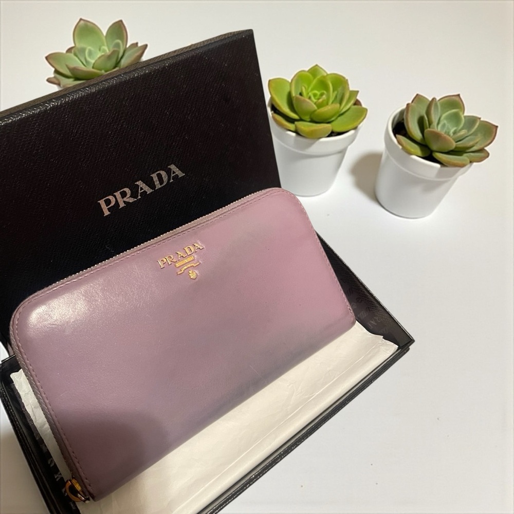 Prada Lavender iradecent Zip Wallet